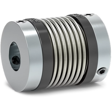 R+W MK1 5 20 2 2 miniature bellow coupling, stainless steel and aluminium