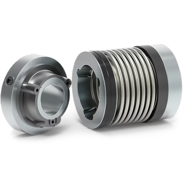 R+W MK4 45 39 10 10 miniature bellow coupling, stainless steel, steel and plastic