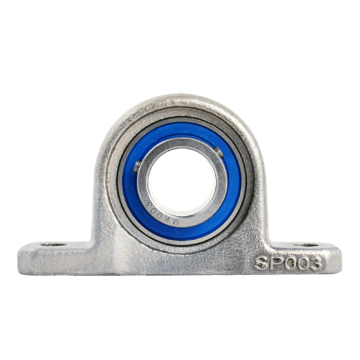 Mini pillow block bearing MKP Ø17, set screw, stainless steel