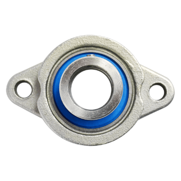 Mini flange bearing MUFL Ø17, eccentric collar, stainless steel