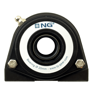 NG waterproof pillow block bearing with thread S2 Ø20, 2-bolt, open cover