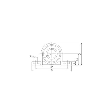 Mini ståleje MKP003, Ø17, med fod, pinolskrue, rustfrit stål