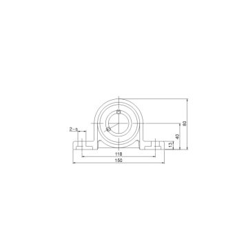 Mini ståleje MKP007, Ø35, med fod, pinolskrue, rustfrit stål