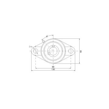 Flanged bearing SUCFL205S, Ø25, 2-holes, stainless steel