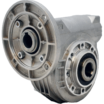 Hydro-Mec 063, worm gear Ø25 hollow shaft, 10:1, input 90B14, aluminium