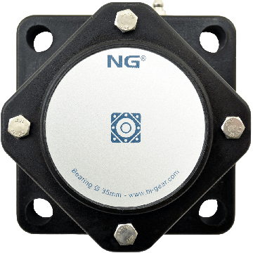 NG wasserdicht Flanschlager F4 Ø35, 4-Loch, geschlossen Deckel