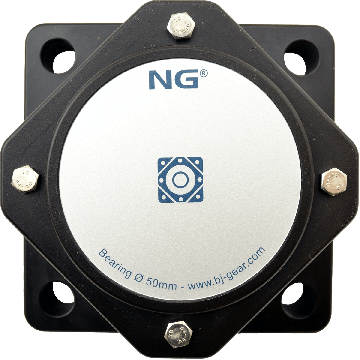 NG wasserdicht Flanschlager F4 Ø50, 4-Loch, geschlossen Deckel