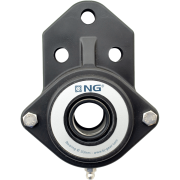 NG vandtæt flangeleje F3 Ø30, 3-huls, åbent dæksel
