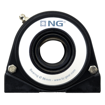 NG waterproof pillow block bearing with thread S2 Ø35, 2-bolt, open cover