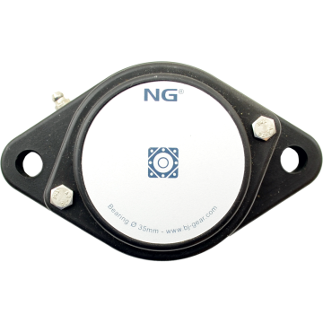 NG vandtæt flangeleje F2 Ø35, 2-huls, lukket dæksel
