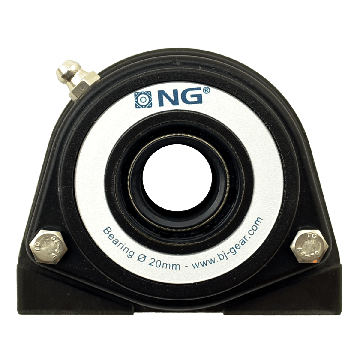 NG waterproof pillow block bearing with thread S2 Ø20, 2-bolt, open cover