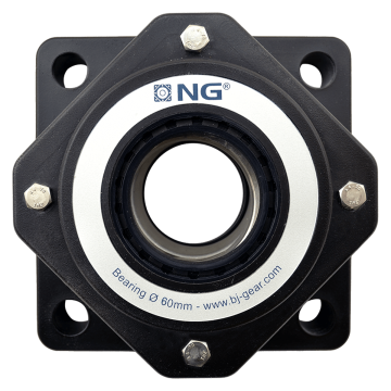 NG wasserdicht Flanschlager F4 Ø60, 4-Loch, offener Deckel