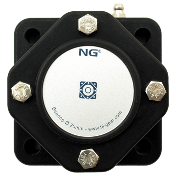 NG vandtæt flangeleje F4 Ø20, 4-huls, lukket dæksel