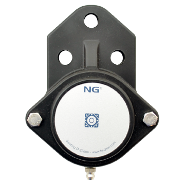 NG vandtæt flangeleje F3 Ø25, 3-huls, lukket dæksel