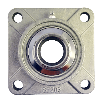Flanschlager SF Ø30, 4-Loch, Edelstahl