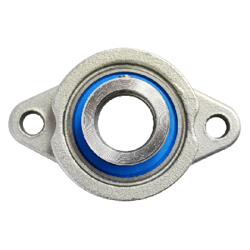 Mini flange bearing MUFL Ø17, eccentric collar, stainless steel