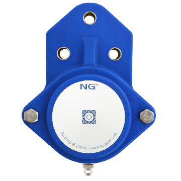 NG wasserdicht Flanschlager F3 Ø20, 3-Loch, geschlossen Deckel, blau