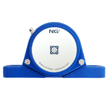 NG waterproof pillow block bearing SF2 Ø25, 2-bolt, closed cover, blue