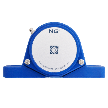 NG wasserdicht Stehlager SF2 Ø30, 2-Loch, geschlossen Deckel, Blau