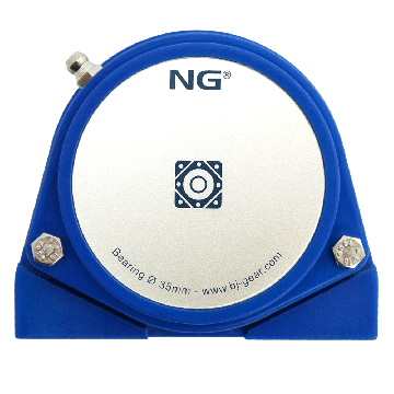 NG vandtæt ståleje med gevind S2 Ø35, 2-huls, lukket dæksel, blå