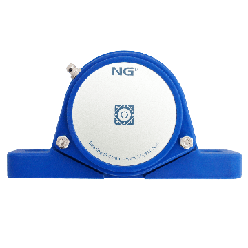 NG wasserdicht Stehlager SF2 Ø35, 2-Loch, geschlossen Deckel, Blau