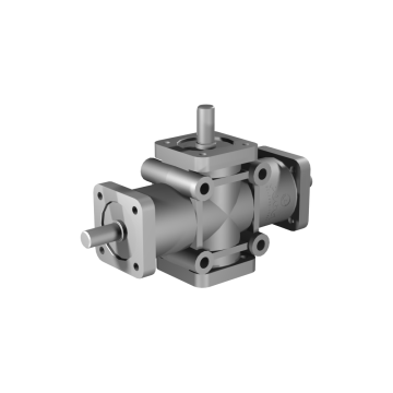 Poggi vinkelgear 2007, R1:3, D2, Ø14h7, 3-vejs, Aluminium