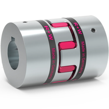 R+W EK1 60 A 20 15 elastomerkobling, aluminium og TPU