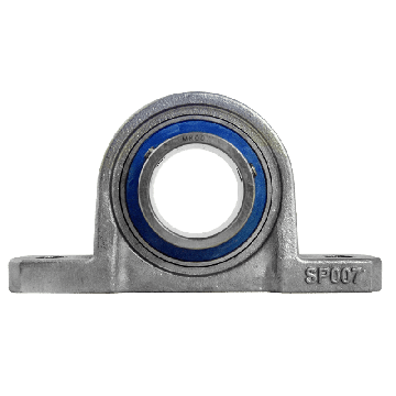 Mini pillow block bearing MKP Ø35, set screw, stainless steel