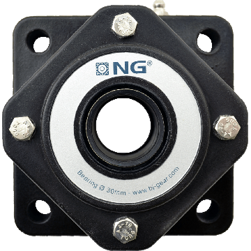 NG waterproof flange bearing F4 Ø30, 4-bolt, open cover