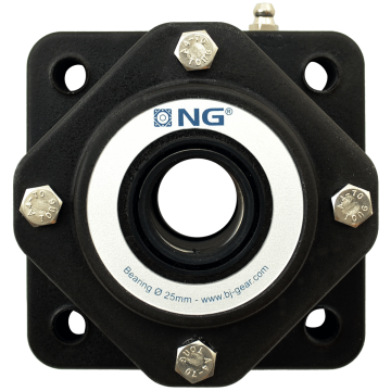 NG wasserdicht Flanschlager Ø25 F4, 4-Loch, offener Deckel