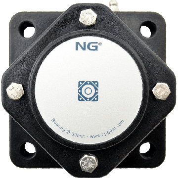 NG waterproof flange bearing F4 &Oslash;30, 4-bolt, closed cover