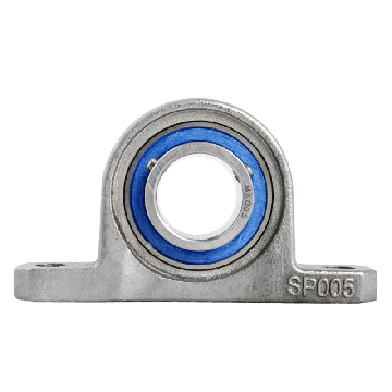 Mini Pillow block bearing MKP005, Ø25, with feet, set screw, stainless steel