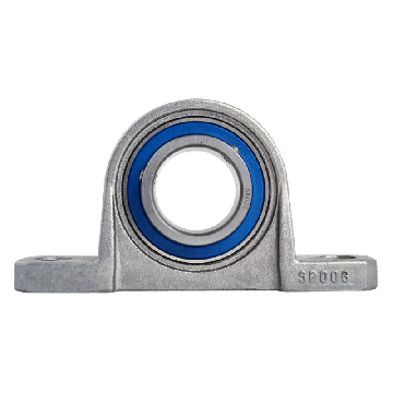 Mini Pillow block bearing MKP006, Ø30, with feet, set screw, stainless steel