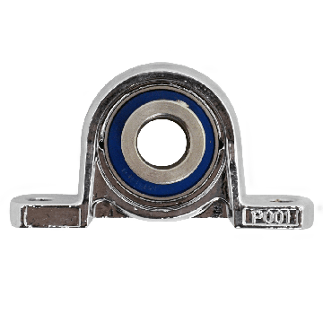 Mini Pillow block bearing MUP001, Ø12, with feet, eccentric collar, stainless steel