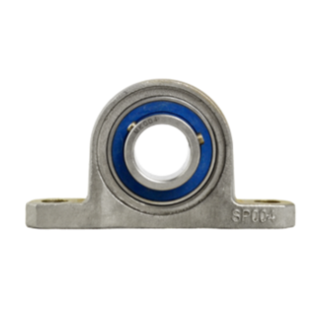 Mini Pillow block bearing MUP004, Ø20, with feet, eccentric collar, stainless steel