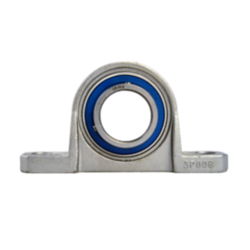 Mini Pillow block bearing MUP006, Ø30, with feet, eccentric collar, stainless steel