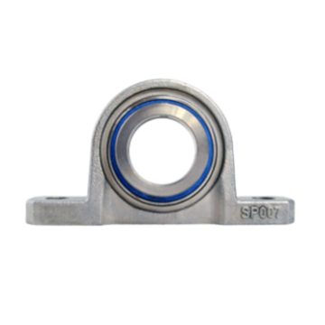 Mini Pillow block bearing MUP007, Ø35, with feet, eccentric collar, stainless steel
