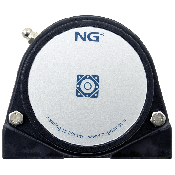 NG wasserdicht Stehlager mit Gewinde S2 Ø30, 2-Loch, geschlossen Deckel
