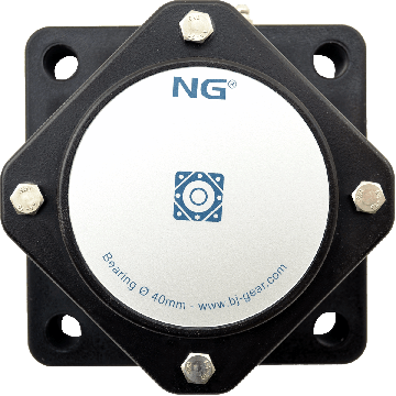 NG waterproof flange bearing F4 Ø40, 4-bolt, closed cover