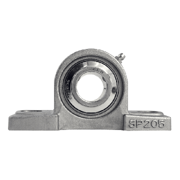 Pillow block bearing SUCP205S, Ø25, with feet, stainless steel