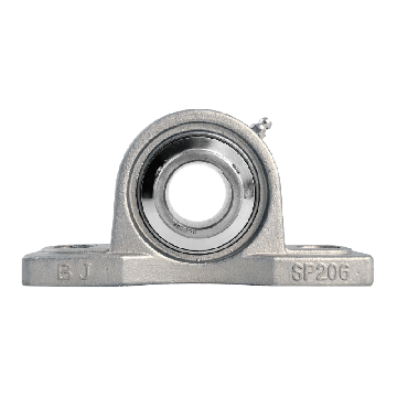 Pillow block bearing SUCP206S, Ø30, with feet, stainless steel
