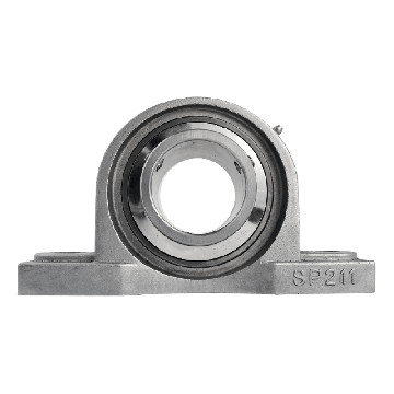 Pillow block bearing SUCP211S, Ø55, with feet, stainless steel