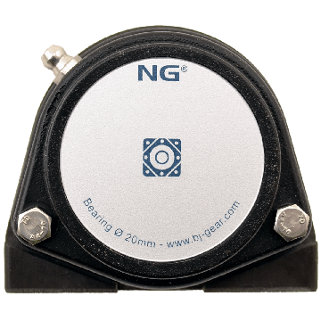 NG wasserdicht Stehlager mit Gewinde S2 Ø20, 2-Loch, geschlossen Deckel