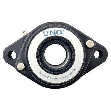 NG waterproof flange bearing F2 Ø35, 2-bolt, open cover