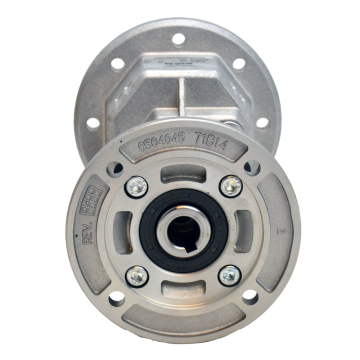 Hydromec 211A, 1 stage coaxial gear, 9,83:1, input 71B14, output 71B14, aluminium