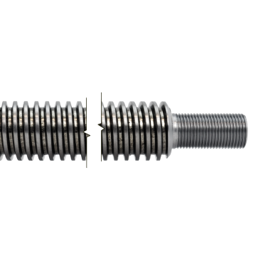 TR30x6 Trapezspindel afkortet på længde, udvendig gevind 1 ende M20x1,5