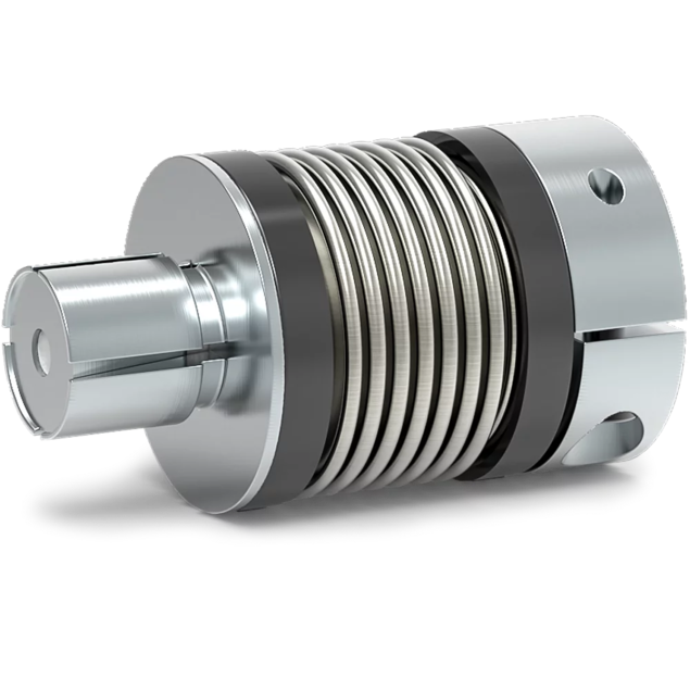 R+W MK3 5 23 miniature bellow coupling, stainless steel and aluminium