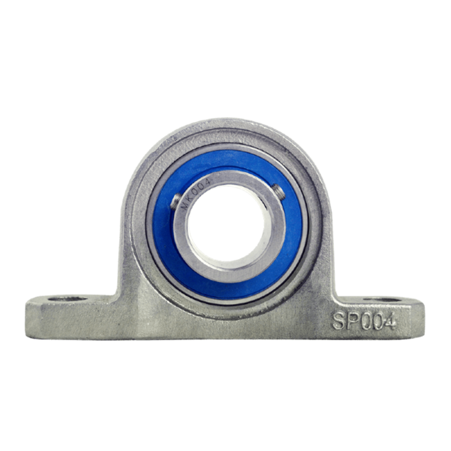 Mini pillow block bearing MKP Ø20, set screw, stainless steel