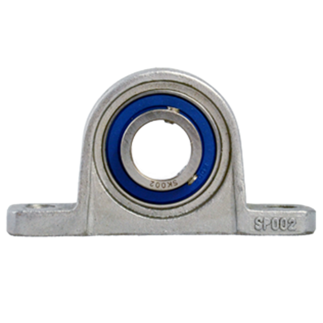 Mini pillow block bearing MUP Ø15, eccentric collar, stainless steel,