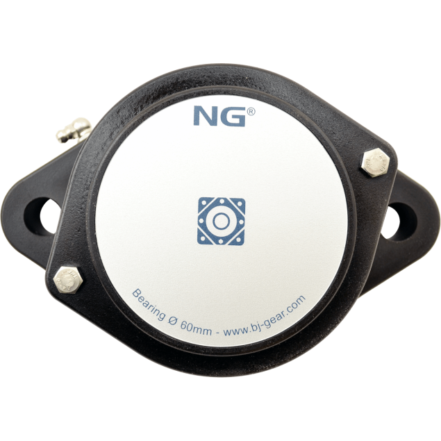 NG wasserdicht Flanschlager F2 Ø60, 2-Loch, geschlossen Deckel